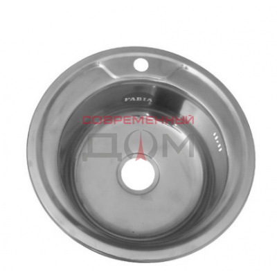 Кухонная мойка FABIA 04906 врезная круглая ЭКОНОМ 49см